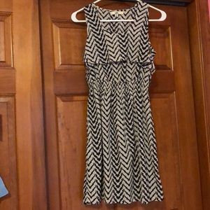 Black and Tan Ruffle Dress!